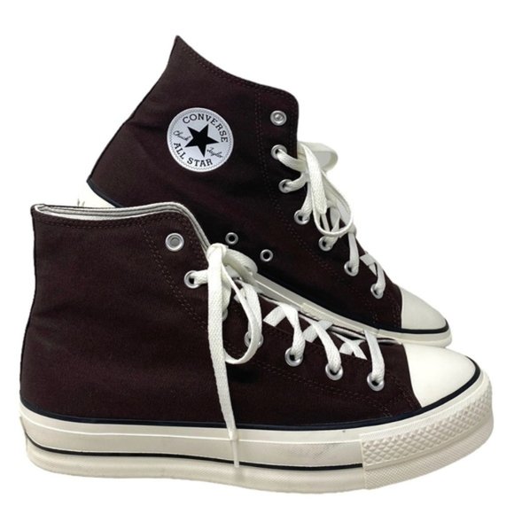 Converse Ctas Lift Platform Casual Brown Canvas Shoes Hi Men Custom 171209C-WWBW - Picture 1 of 11